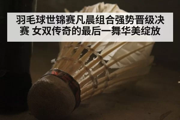 羽毛球世锦赛凡晨组合强势晋级决赛 女双传奇的最后一舞华美绽放